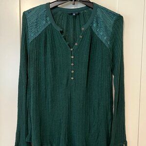 LUCKY BRAND LONG SLEEVE LIGHT WEIGHT KNIT SWEATER